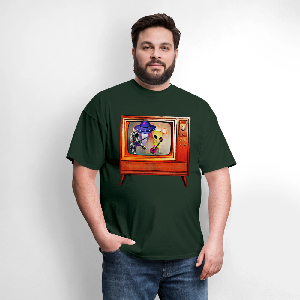 Rocking Astronaut and Alien #2 - forest green
