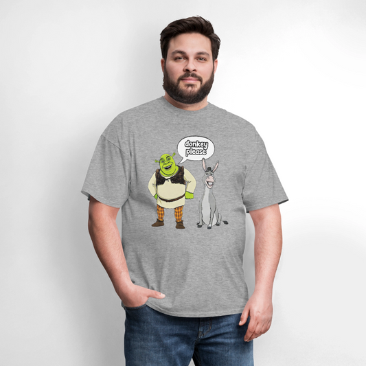 Donkey Please Shrek - heather gray