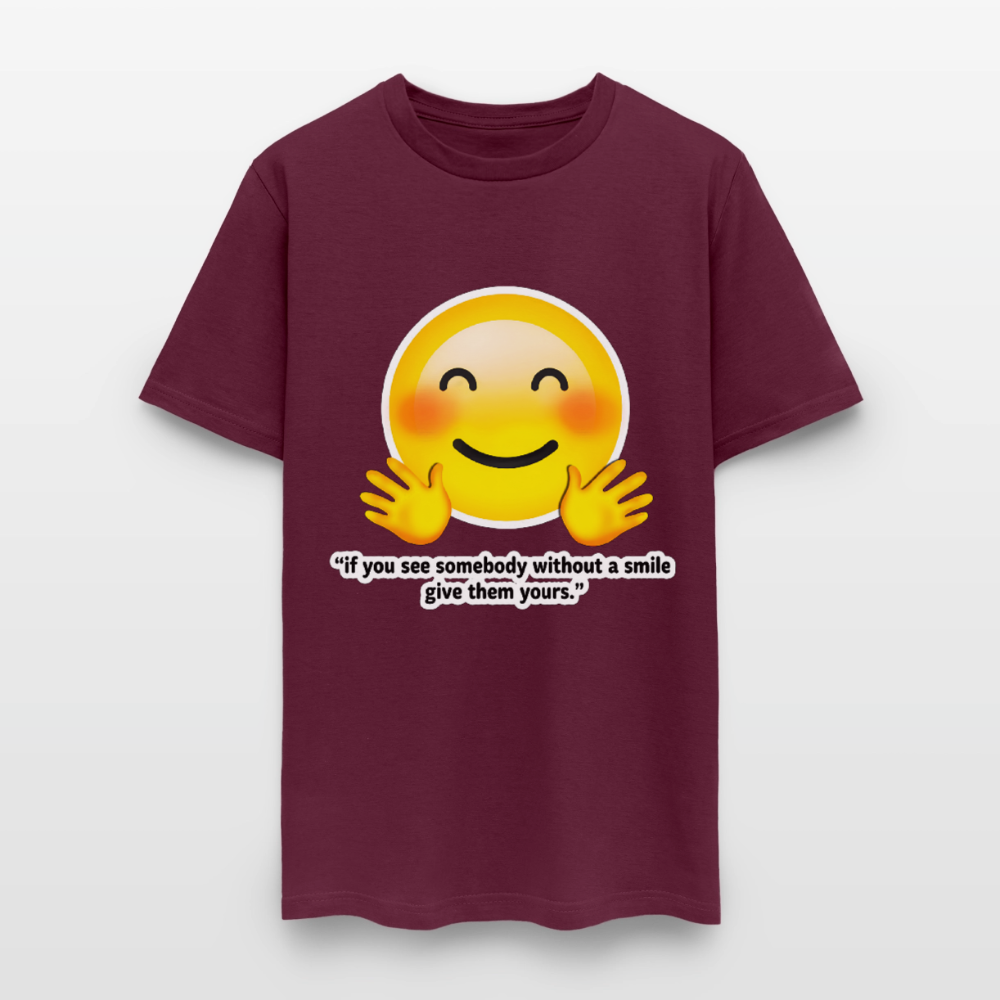 Give a smile - burgundy