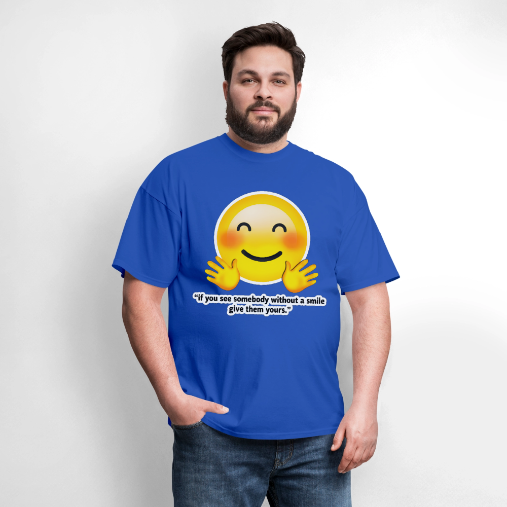 Give a smile - royal blue