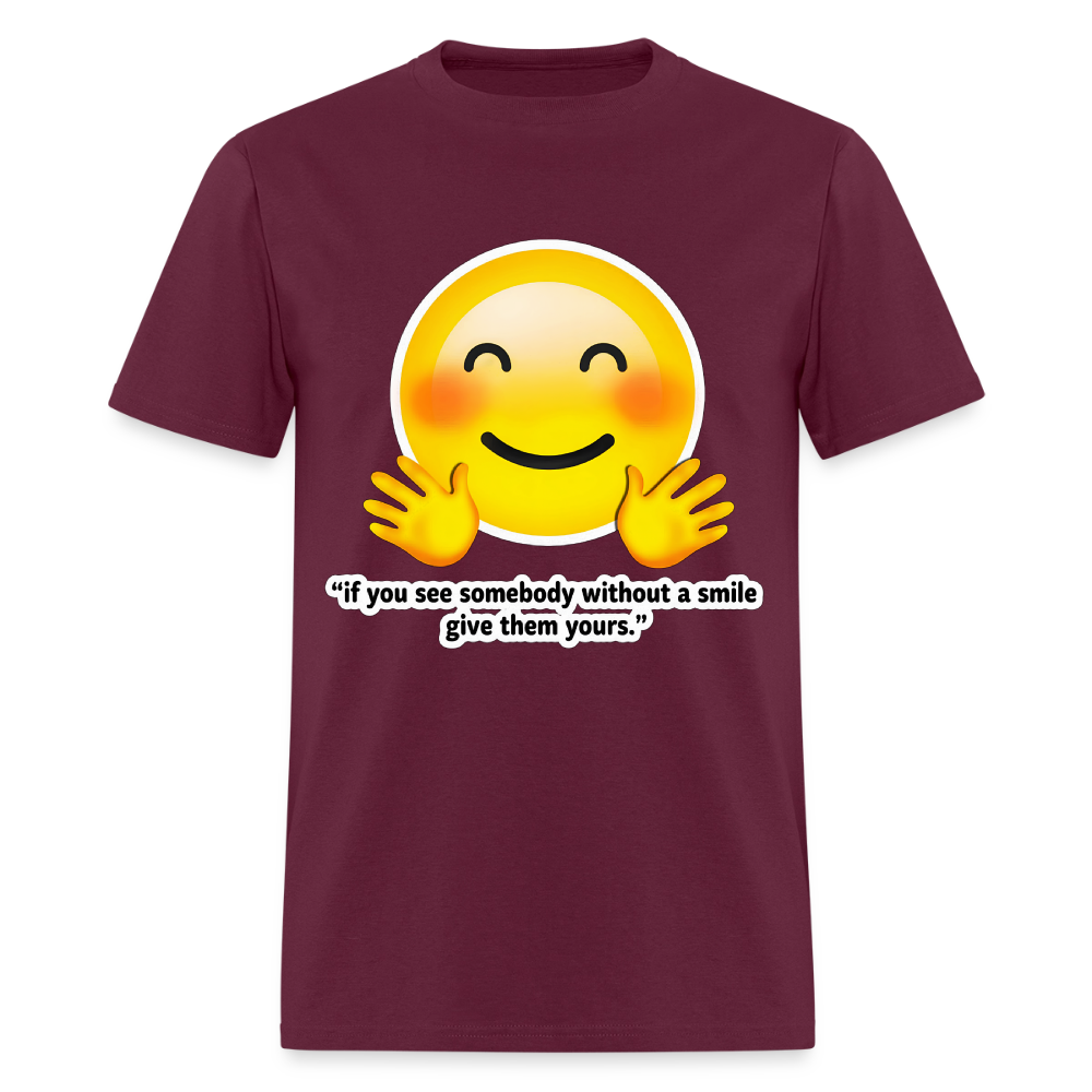 Give a smile - burgundy
