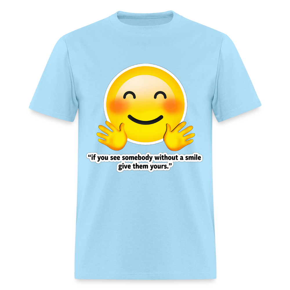 Give a smile - powder blue