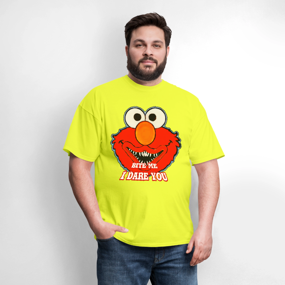 Bite Me Elmo - safety green