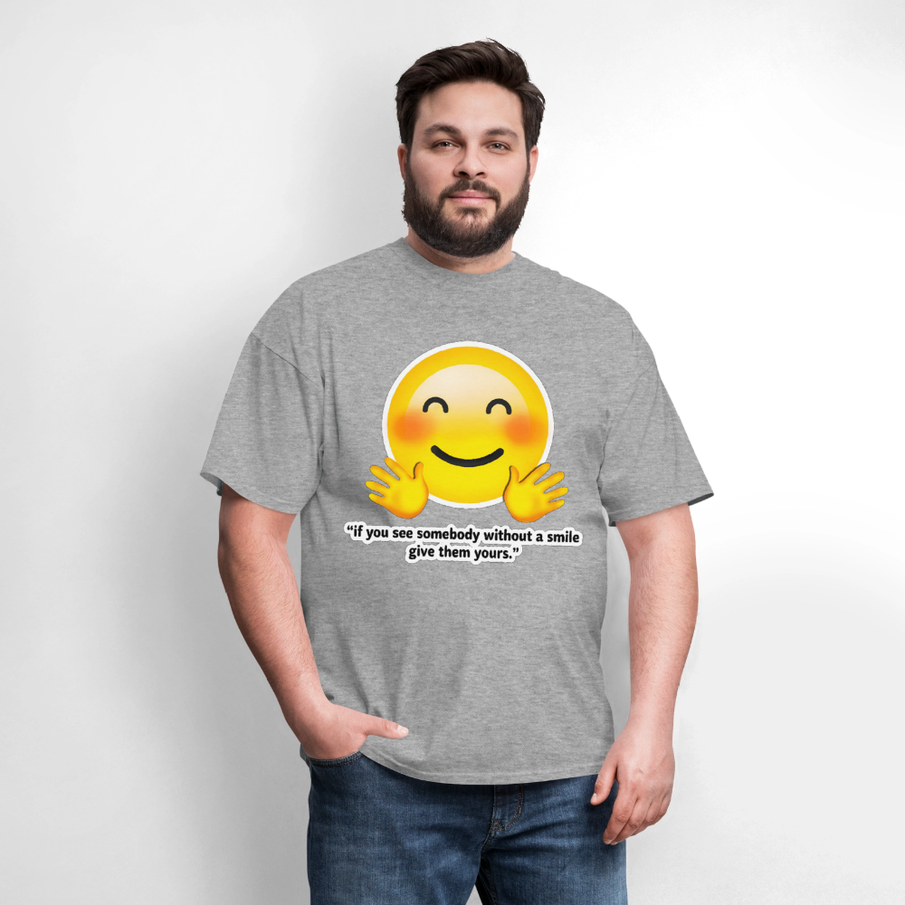 Give a smile - heather gray
