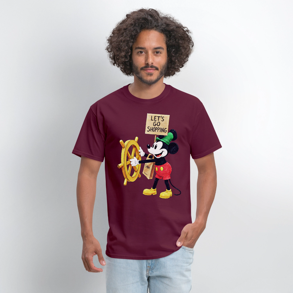 Let's Go Shopping - burgundy