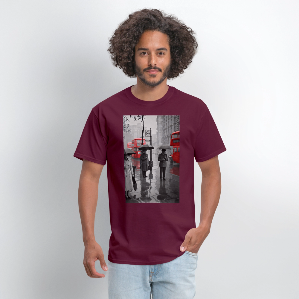Buses of London - burgundy