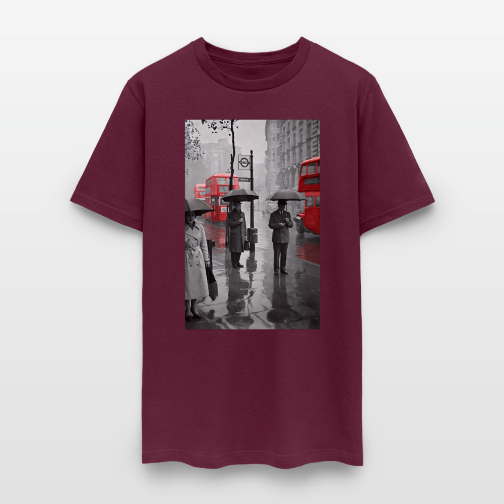 Buses of London - burgundy