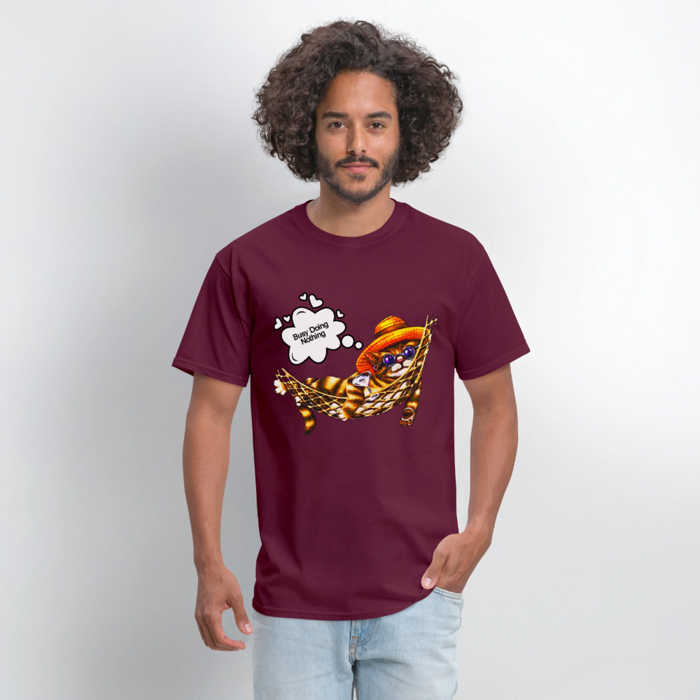 Busy Doing Nothing - burgundy