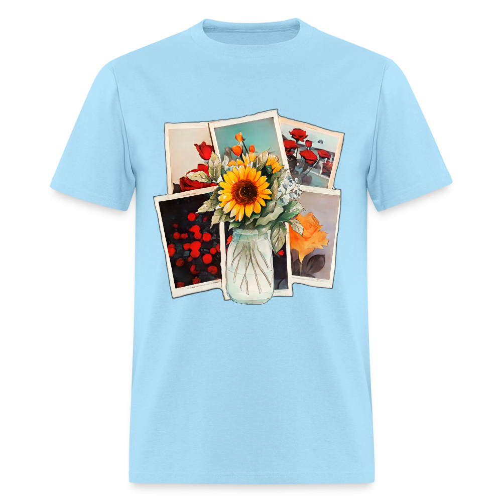 Flowers - powder blue