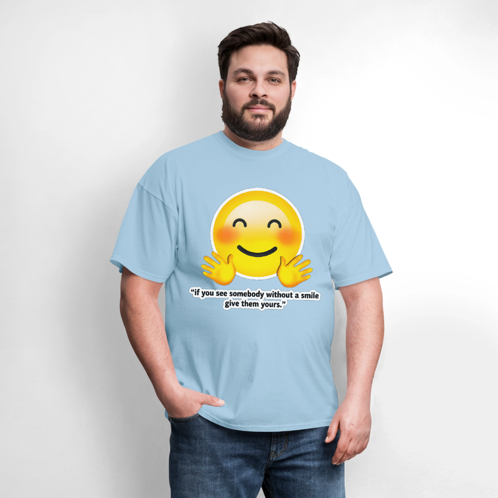 Give a smile - powder blue