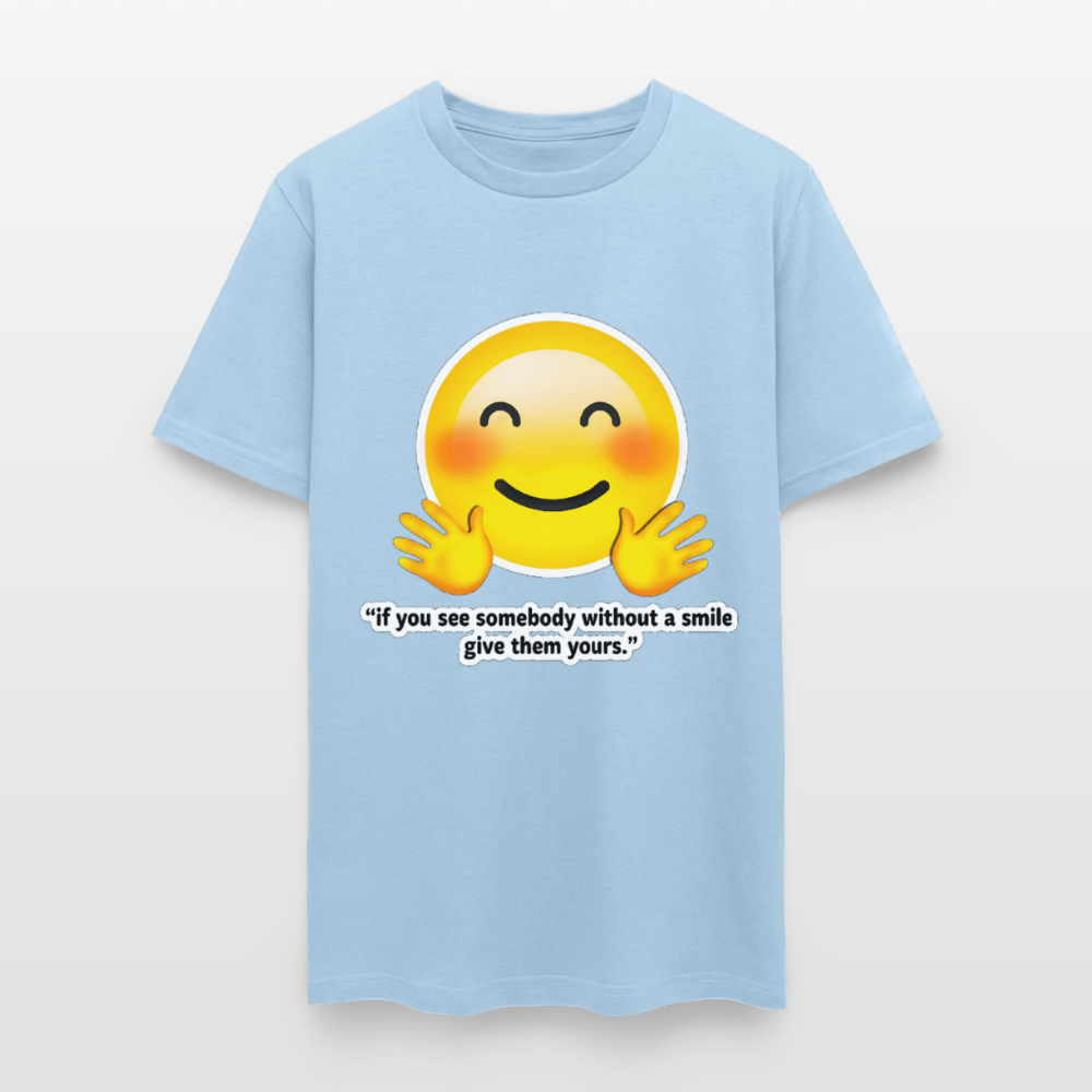 Give a smile - powder blue