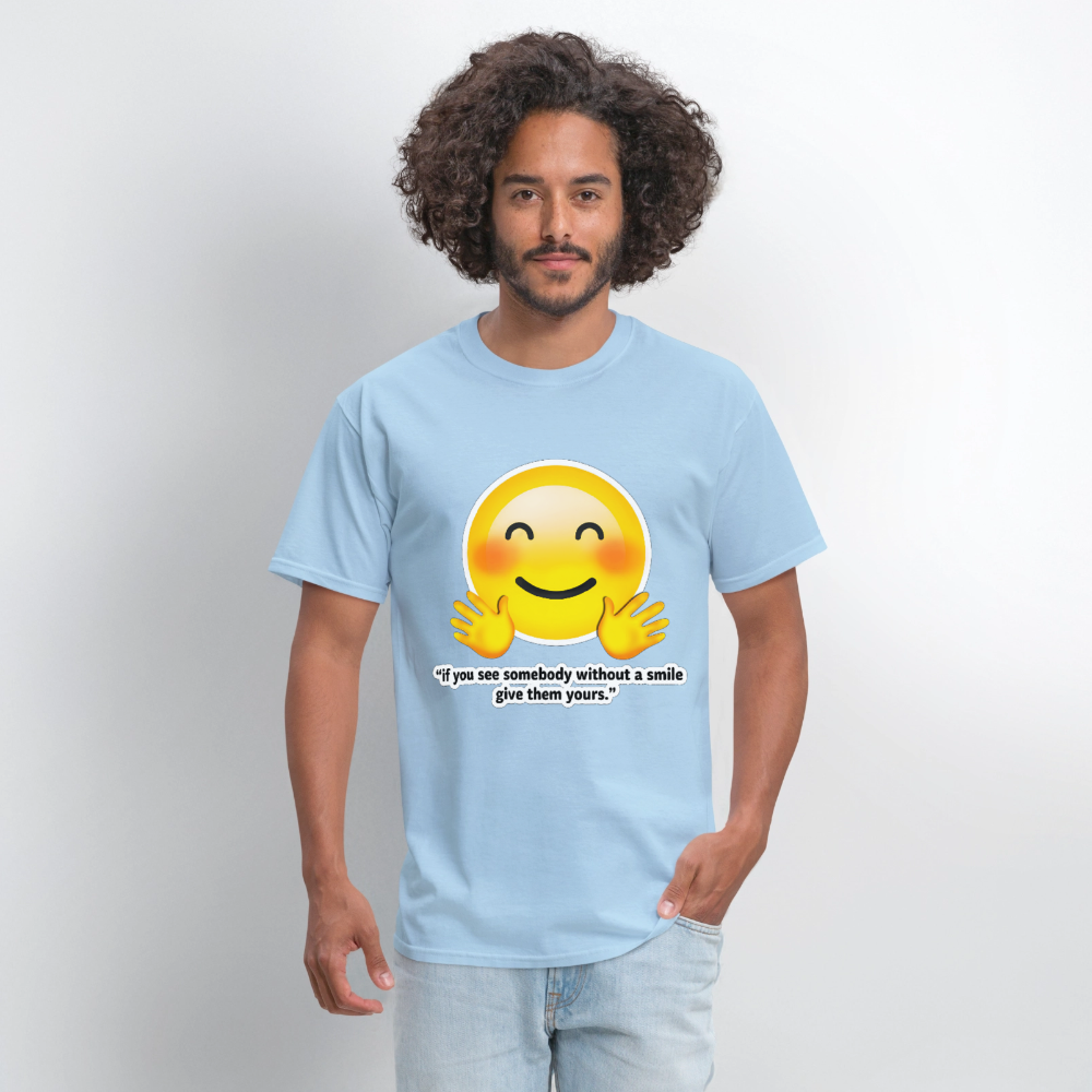 Give a smile - powder blue