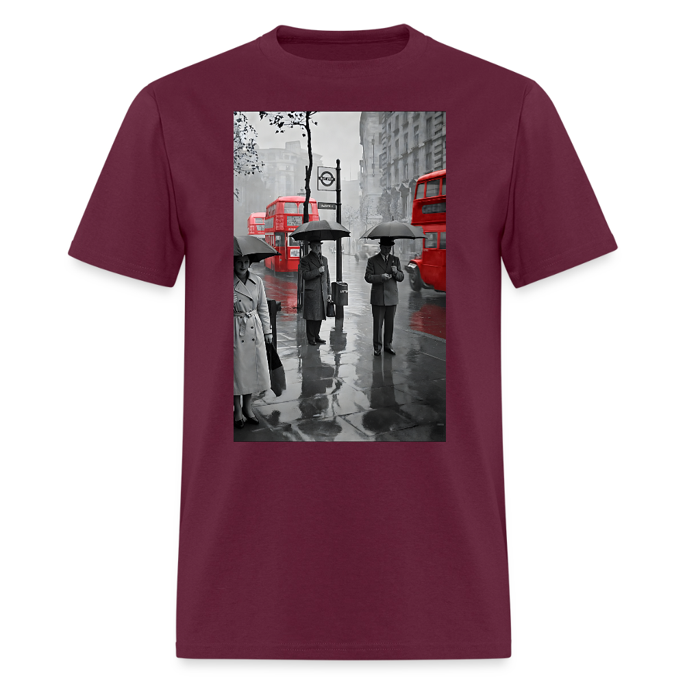 Buses of London - burgundy