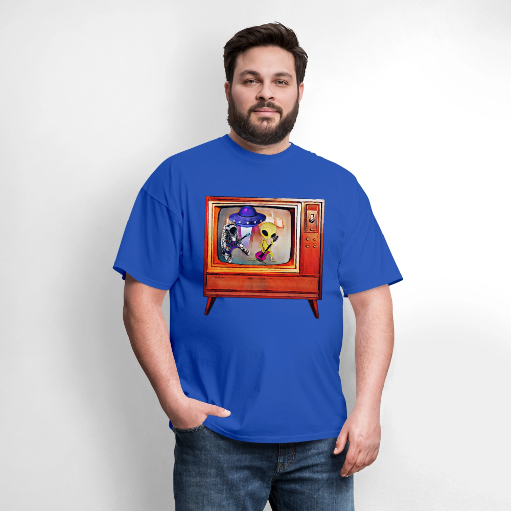 Rocking Astronaut and Alien #2 - royal blue