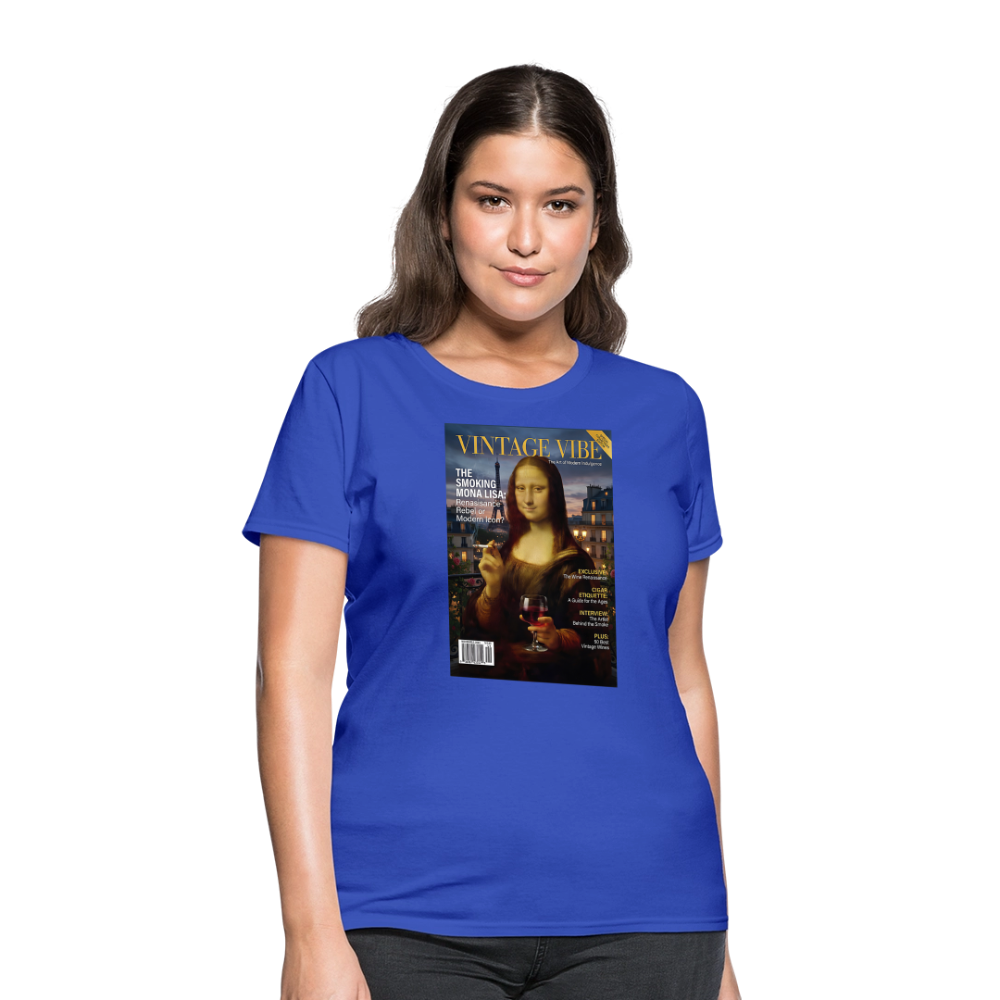 A Smoking Mona Lisa - royal blue
