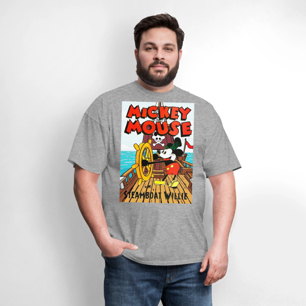 Steamboat Willie - heather gray