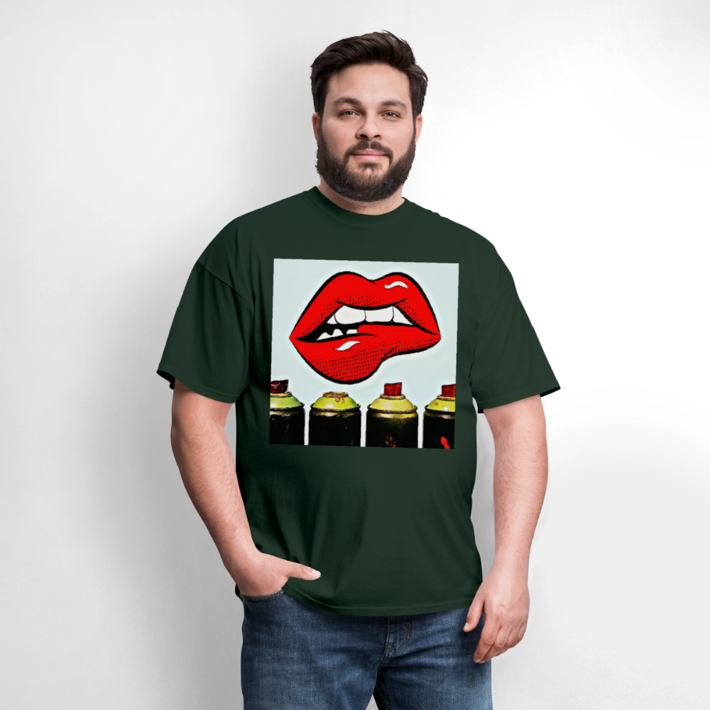 Lips - forest green