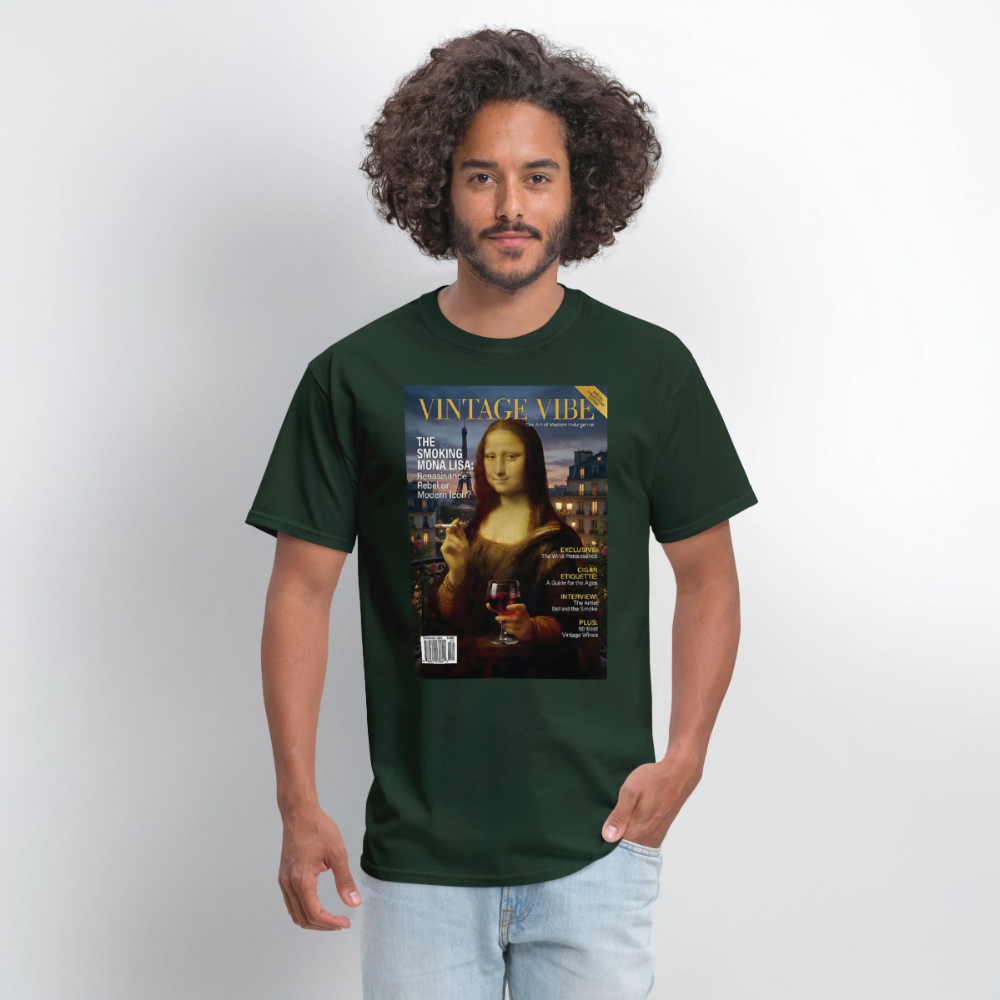 A Smoking Mona Lisa - forest green