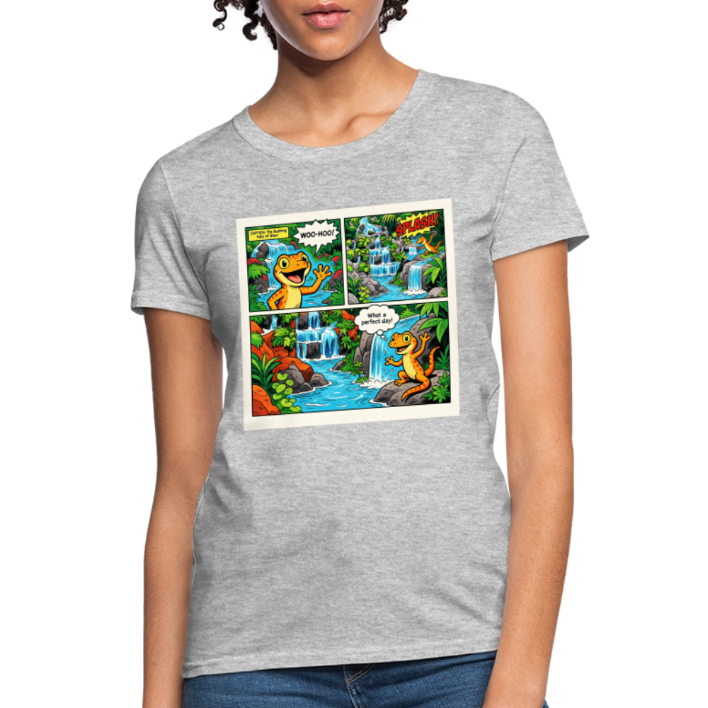 Comic Lizard - heather gray