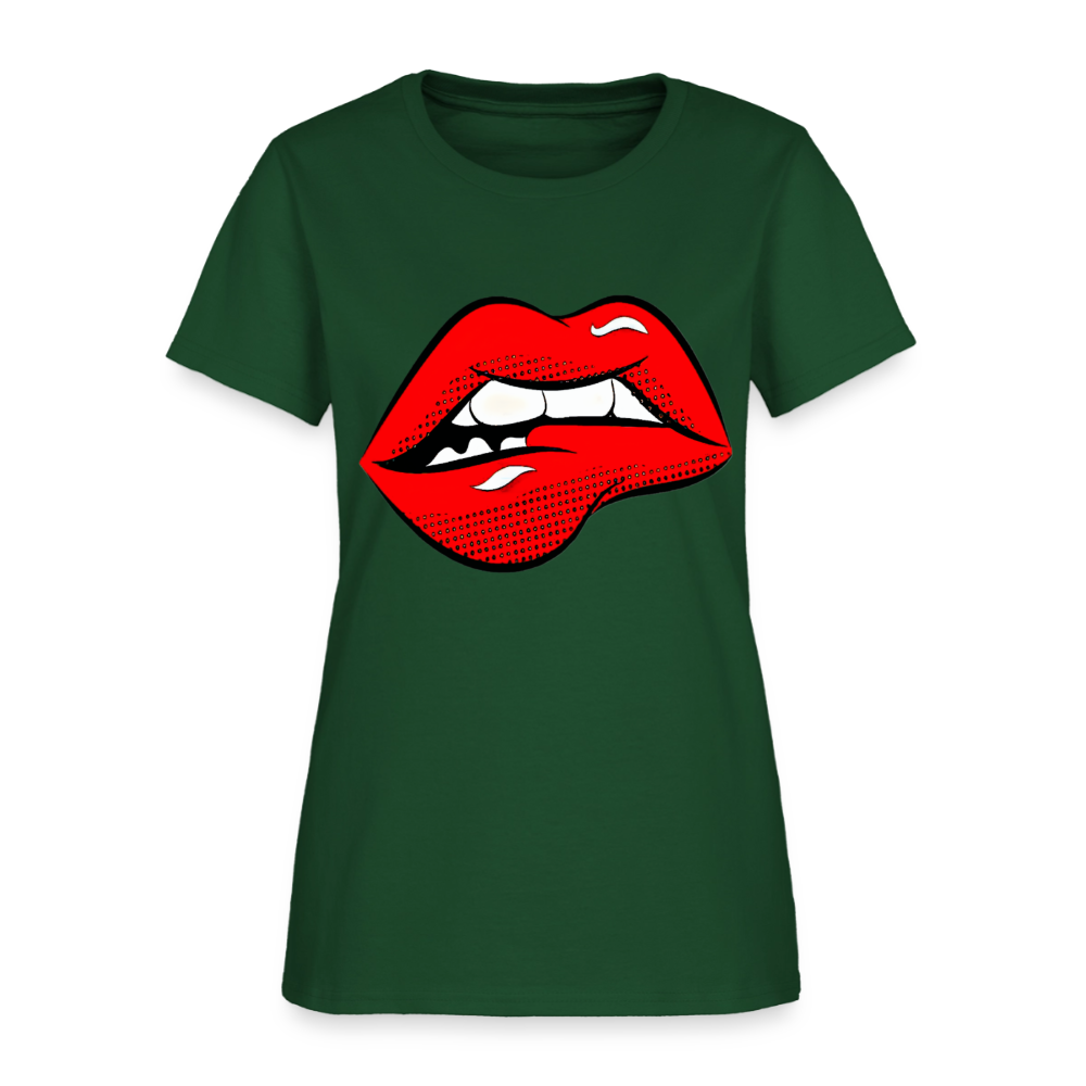Lips - forest green