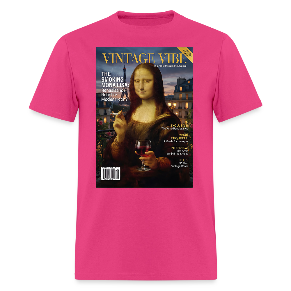 A Smoking Mona Lisa - fuchsia