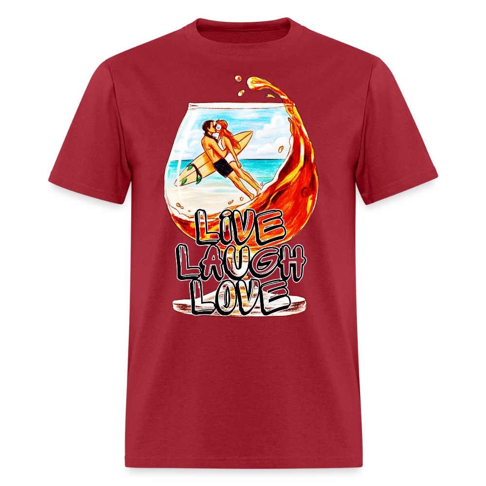 Live, Laugh, Love - dark red