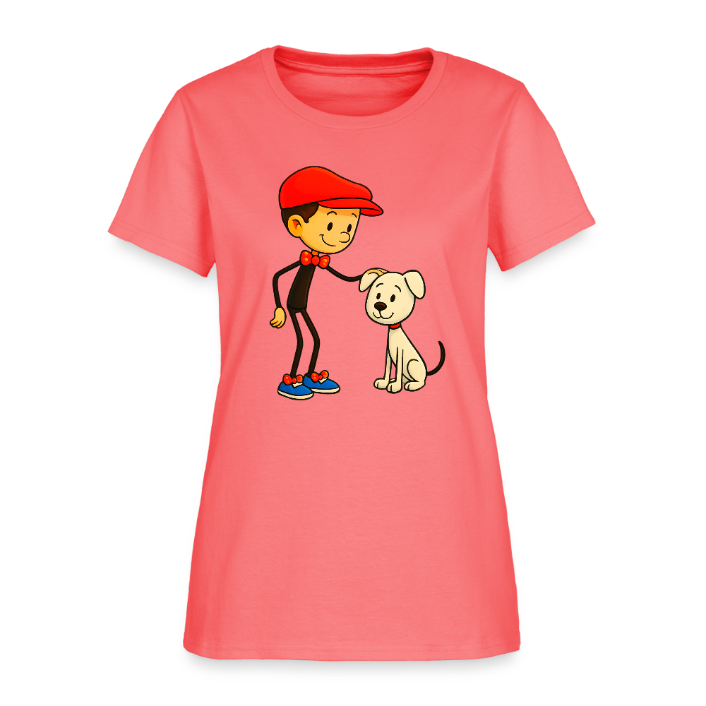 Dog And His Best Friend - coral