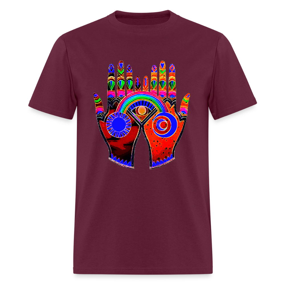 Open Hands - burgundy