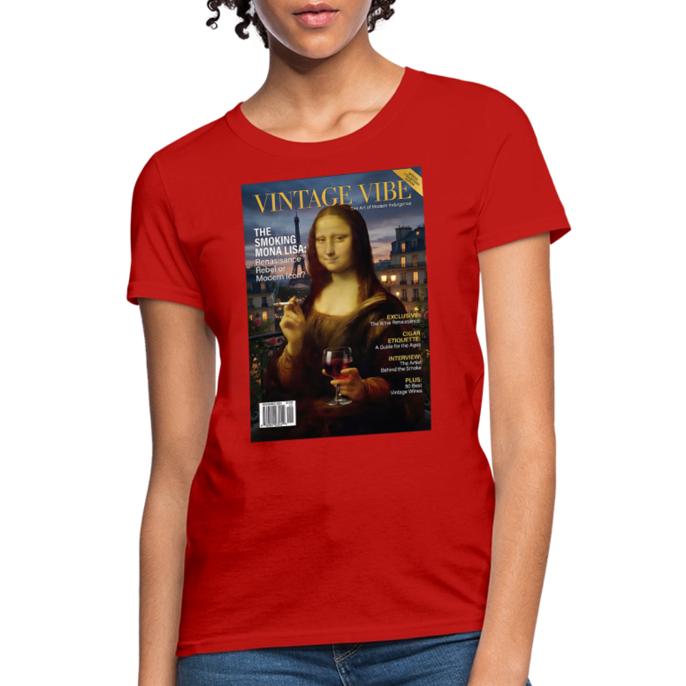 A Smoking Mona Lisa - red