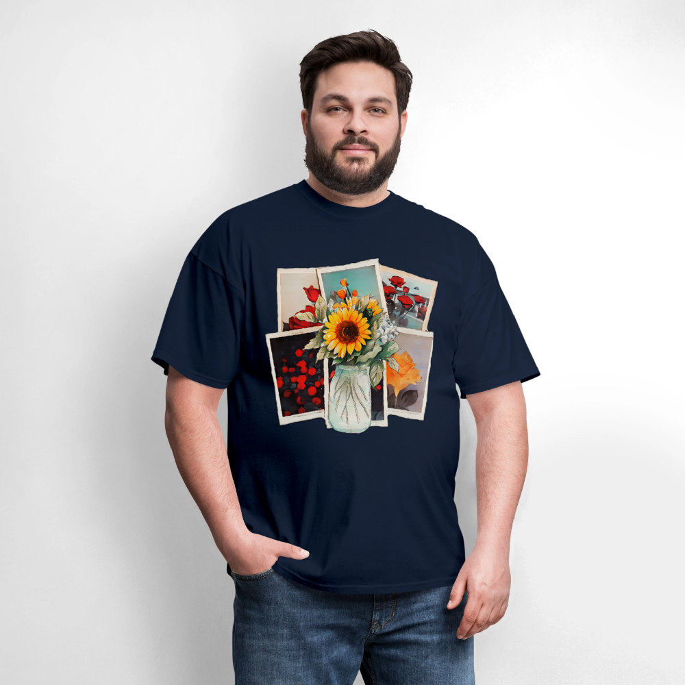 Flowers - navy