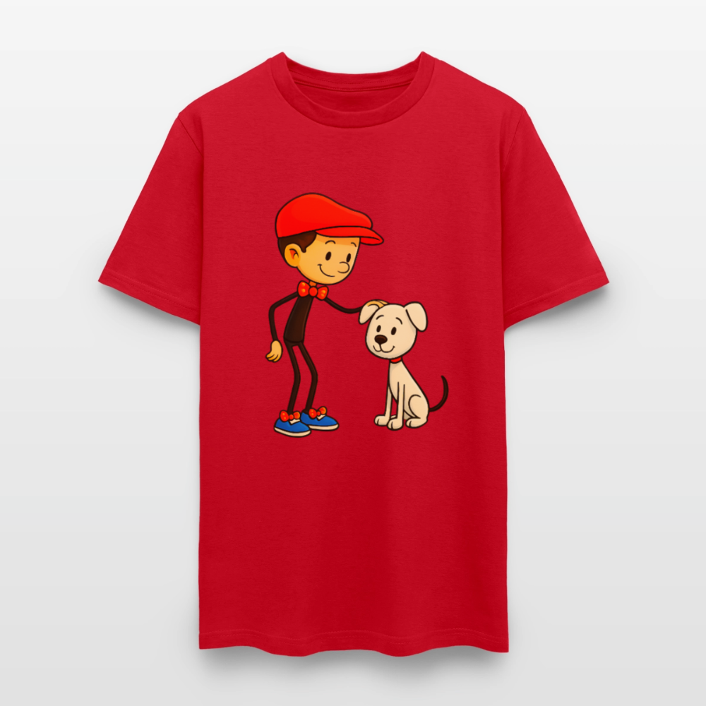 Dog And His Best Friend - red