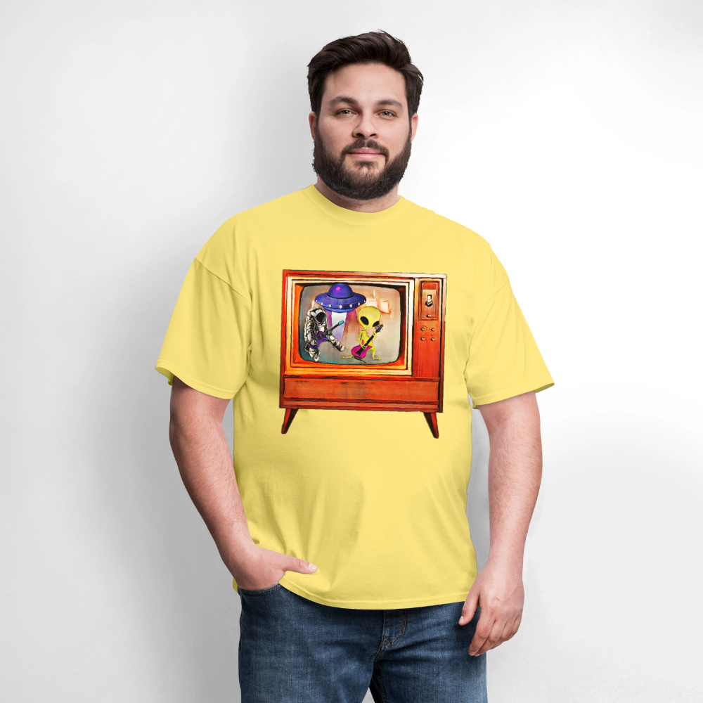 Rocking Astronaut and Alien #2 - cornsilk