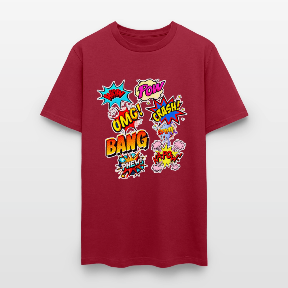 Comic Time - dark red