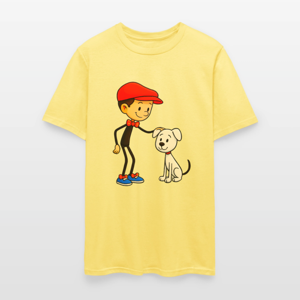 Dog And His Best Friend - cornsilk