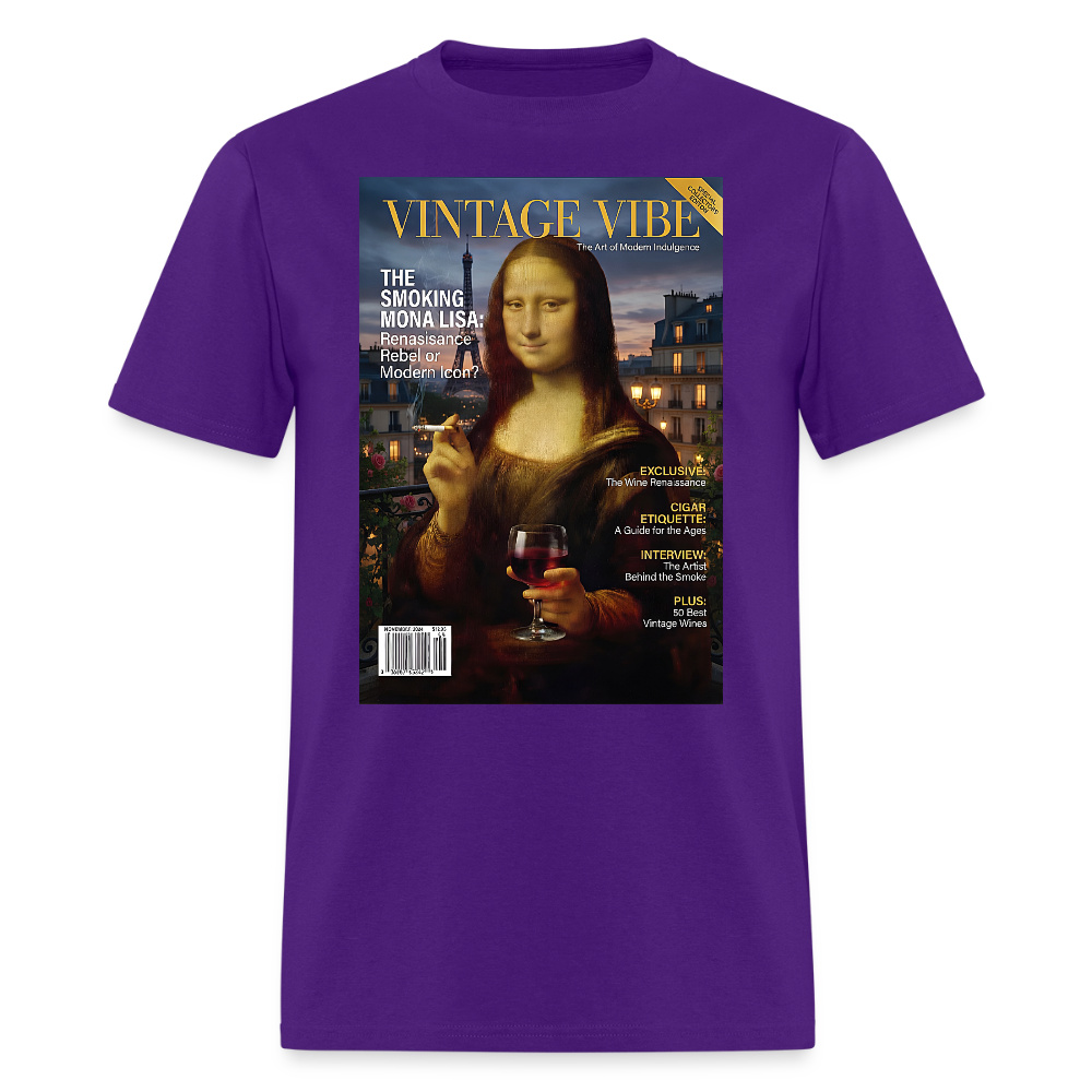A Smoking Mona Lisa - purple