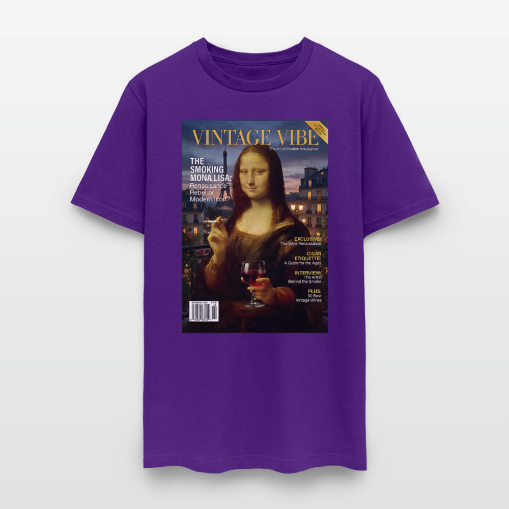 A Smoking Mona Lisa - purple