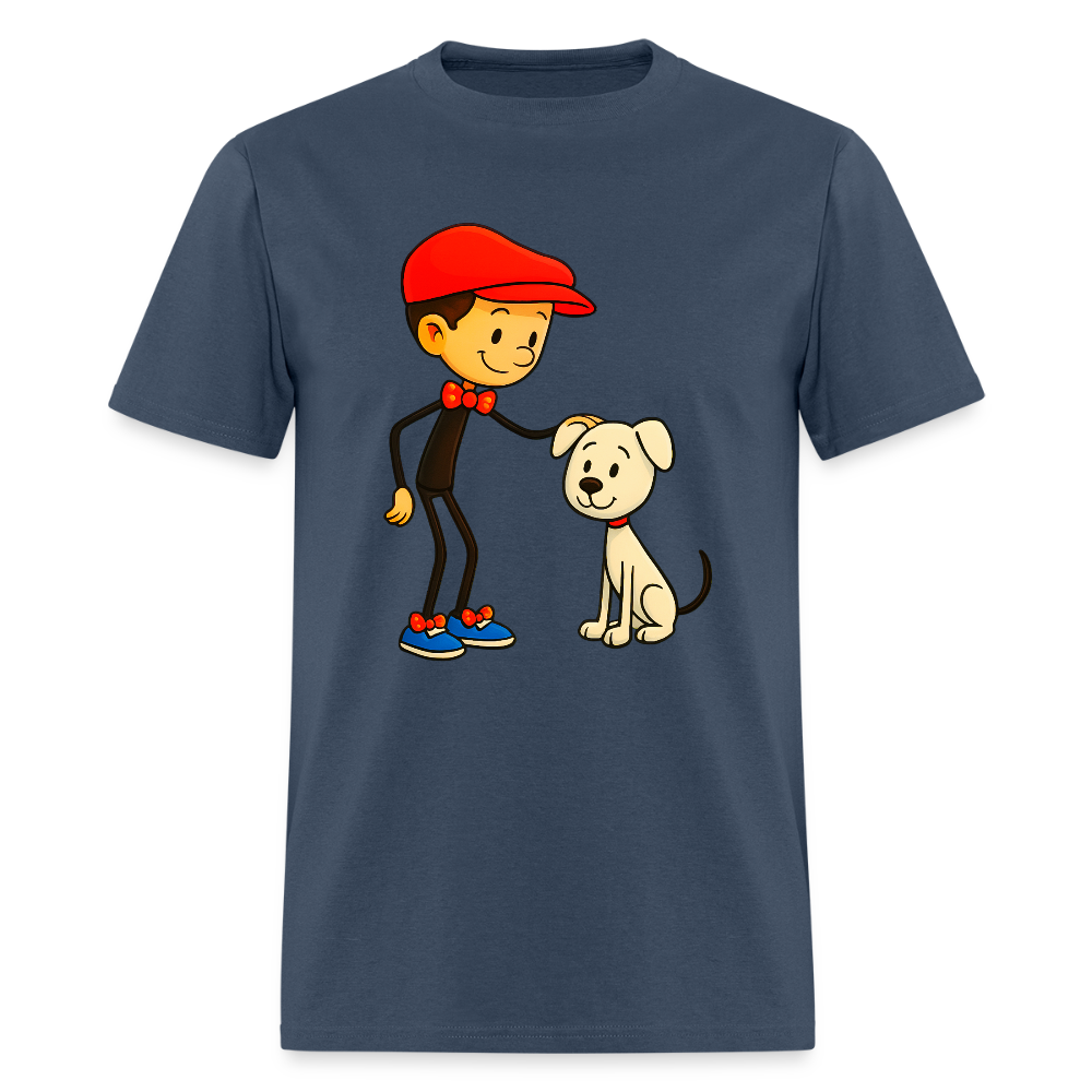 Dog And His Best Friend -  blue dusk