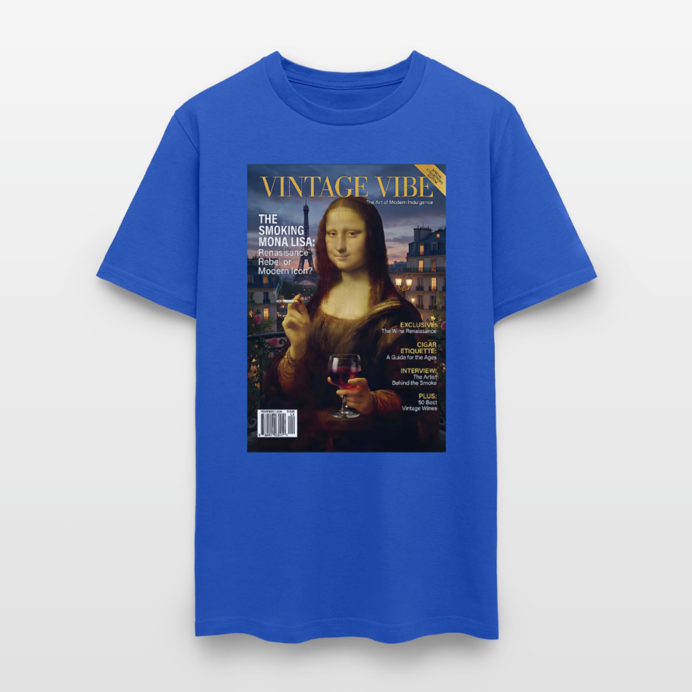 A Smoking Mona Lisa - royal blue