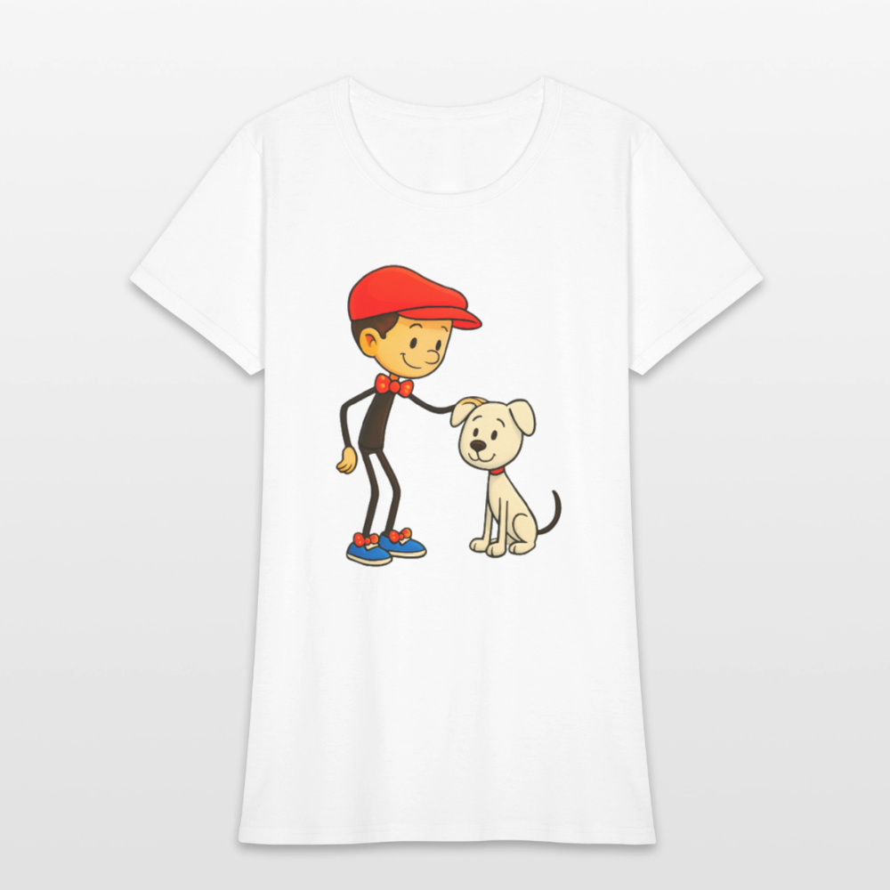 Dog And His Best Friend - white