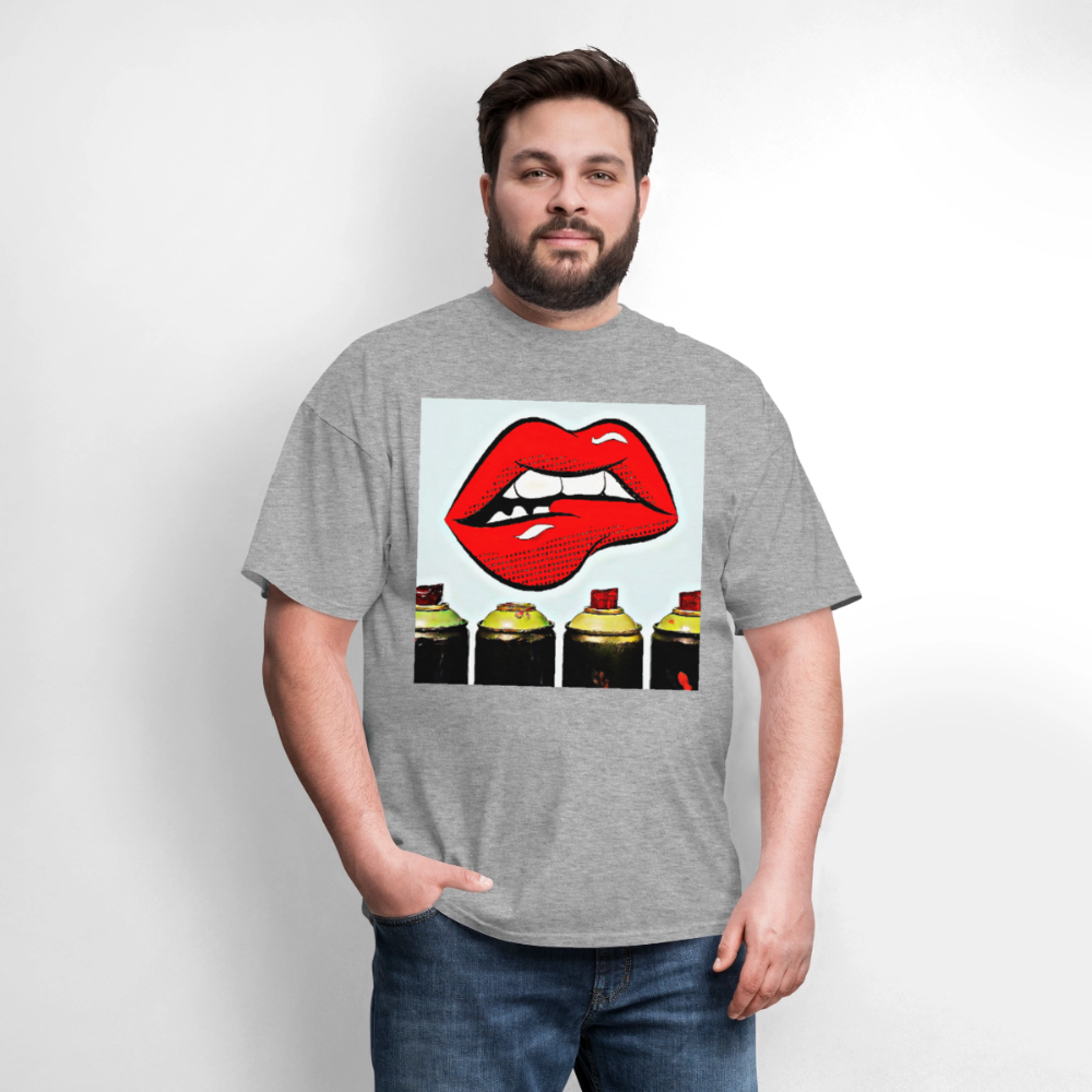 Lips - heather gray