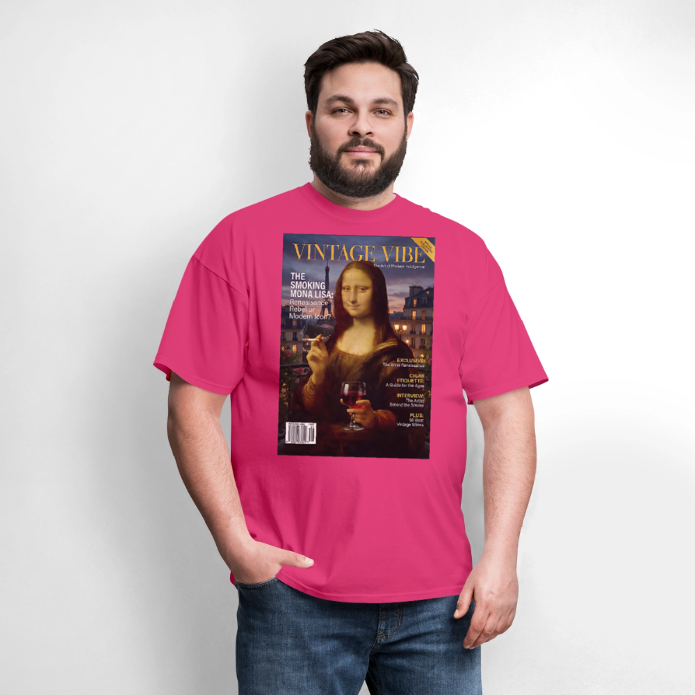 A Smoking Mona Lisa - fuchsia