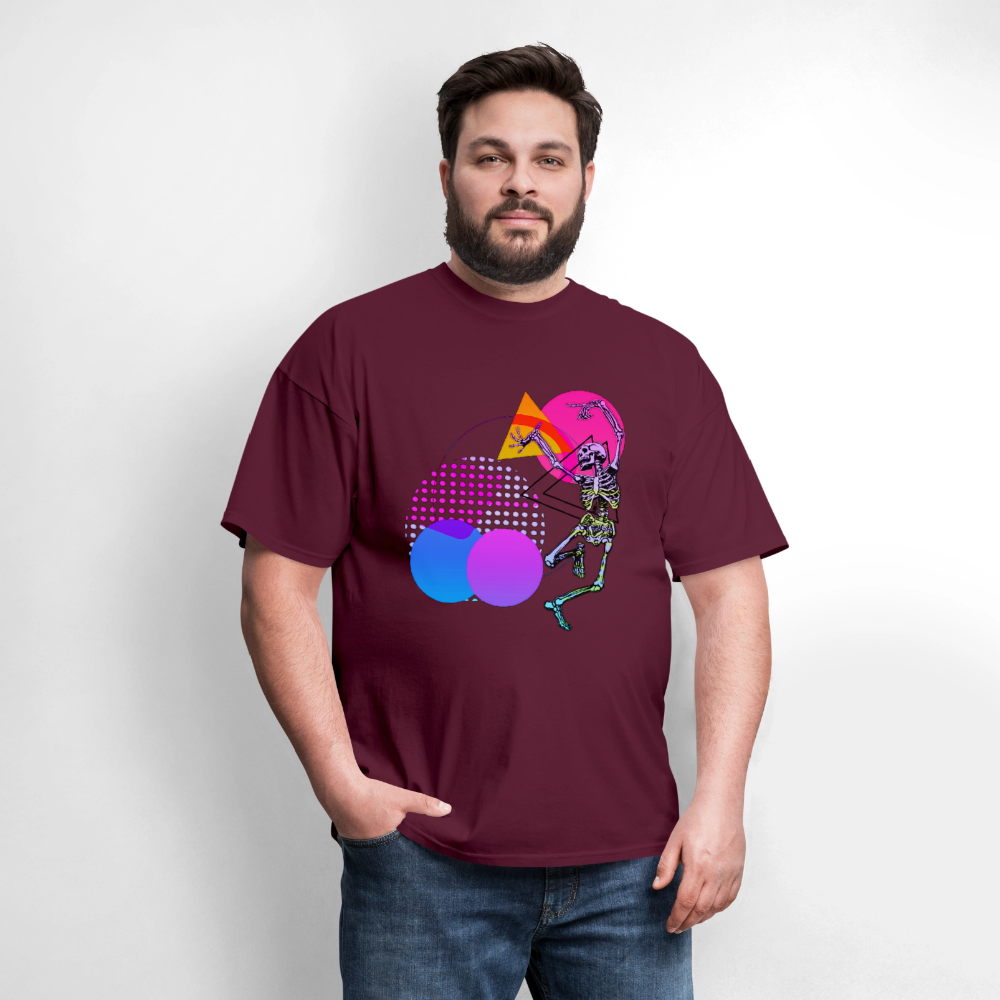 Dancing Skelton - burgundy