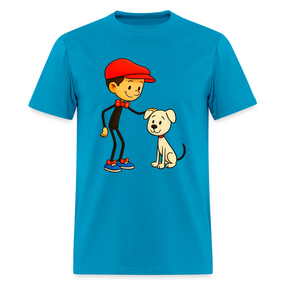 Dog And His Best Friend - turquoise