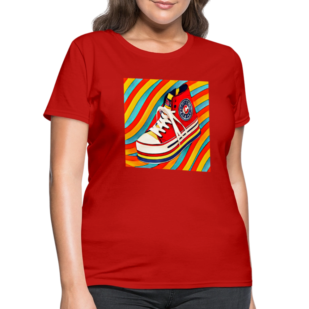 High Top Sneaker - red