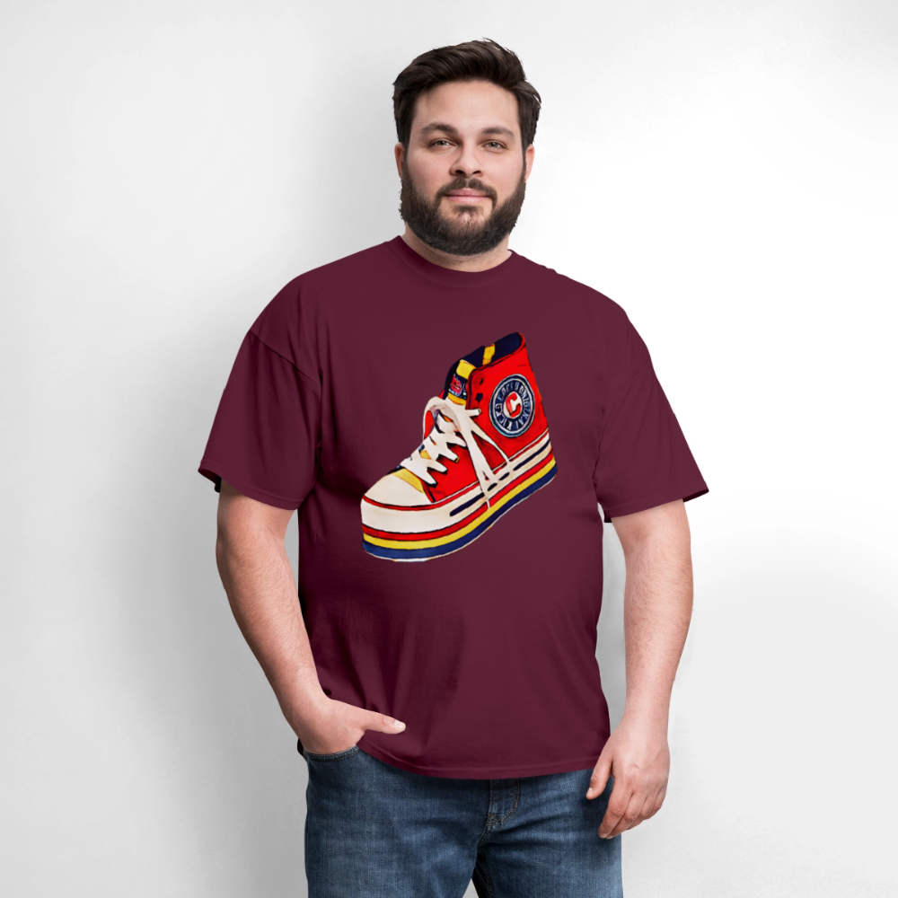 High Top Sneaker - burgundy