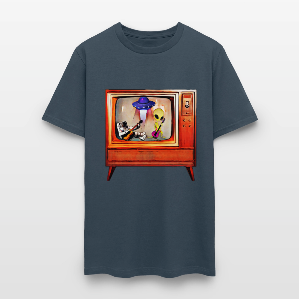 Rocking Astronaut and Alien -  blue dusk