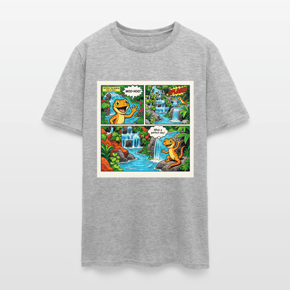 Comic Lizard - heather gray