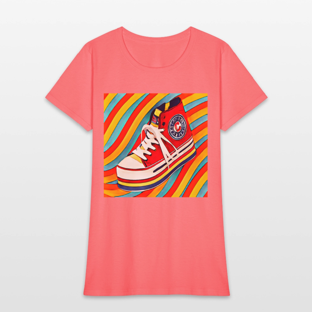High Top Sneaker - coral