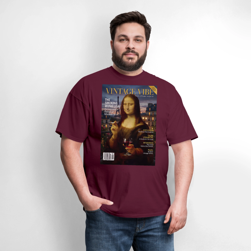 A Smoking Mona Lisa - burgundy