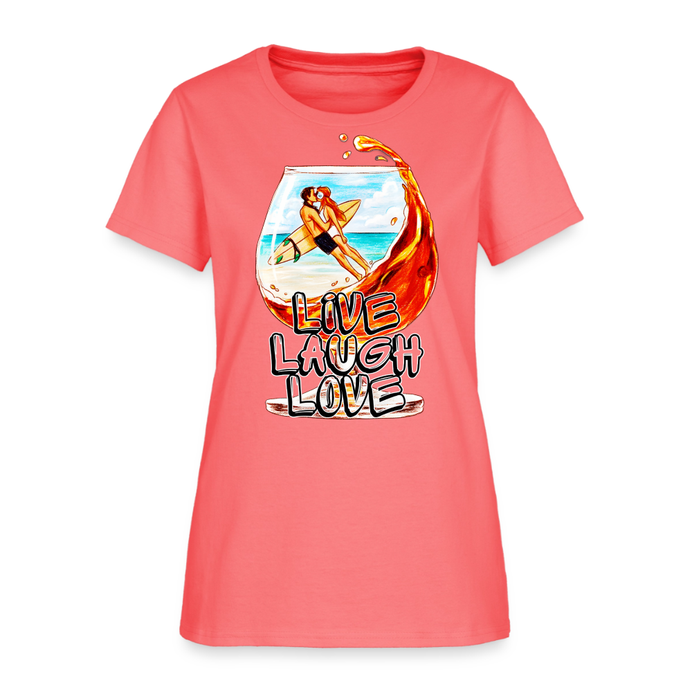 Live, Laugh, Love - coral